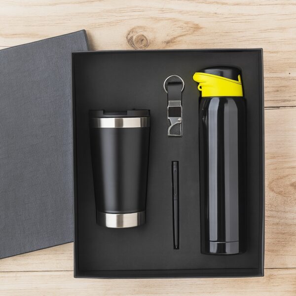 Black Yellow Travel Corporate Gift Set