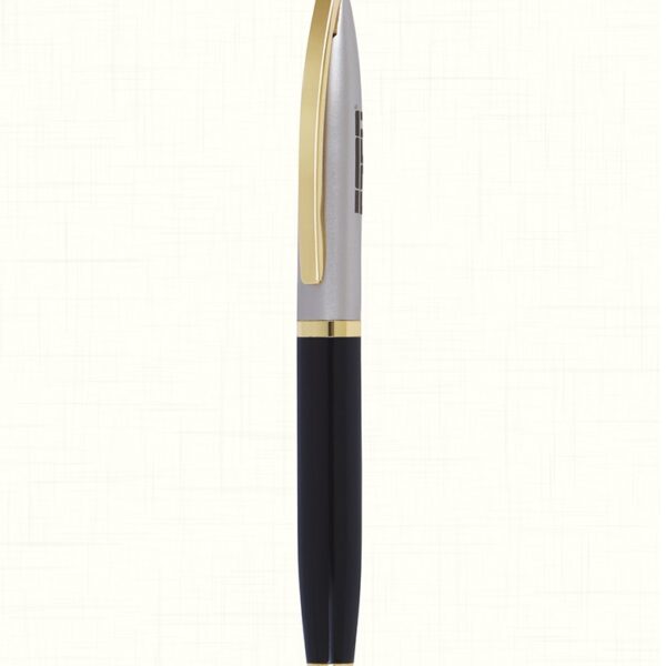 Premium Black & Silver Gold Trim Ball Pen