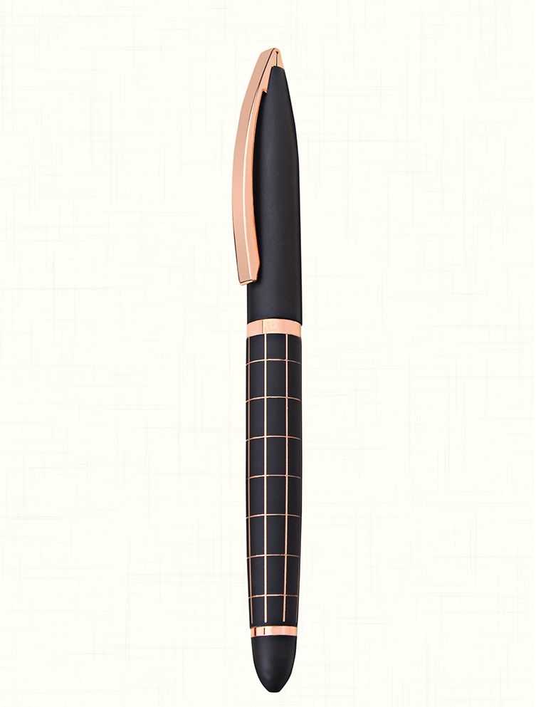 Premium Black Rose Gold Grid Design Executive Pen