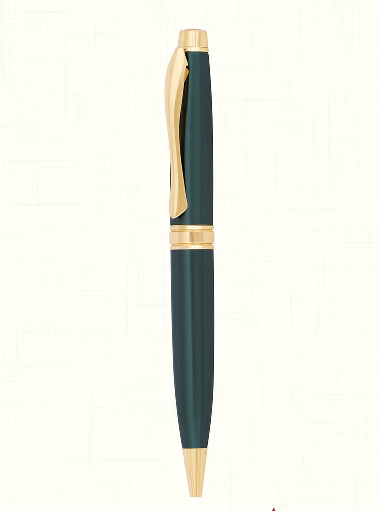 Premium Emerald Green & Gold Executive Ball Pen