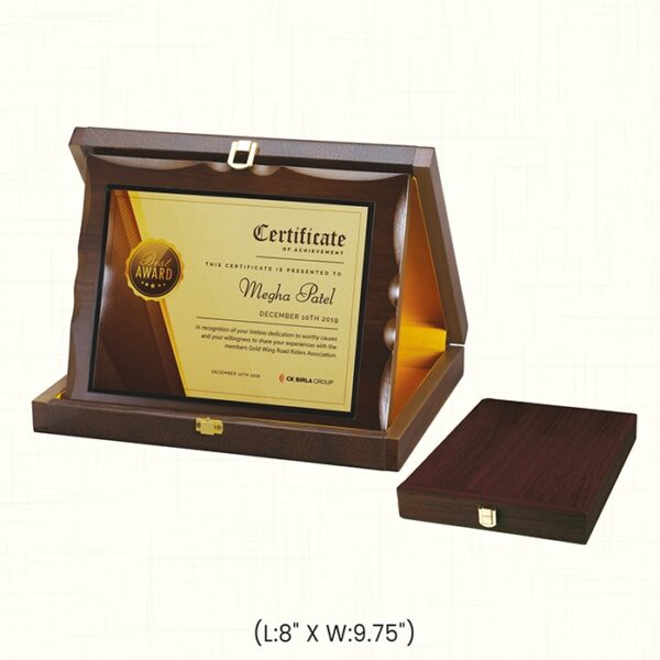 Premium Wooden Certificate & Award Presentation Box
