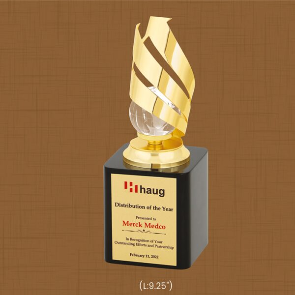 Premium Golden Excellence Trophy Award