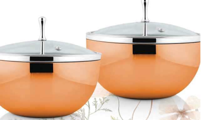 MSB 0415 Double Wall Serving Bowl Set with Lids – 4 Pieces