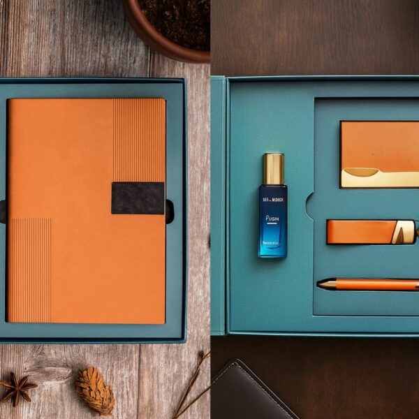Teal Orange Executive Corporate Gift Set