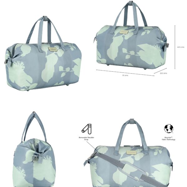 Grey Premium Twill Fabric 28.5L Travel Bag