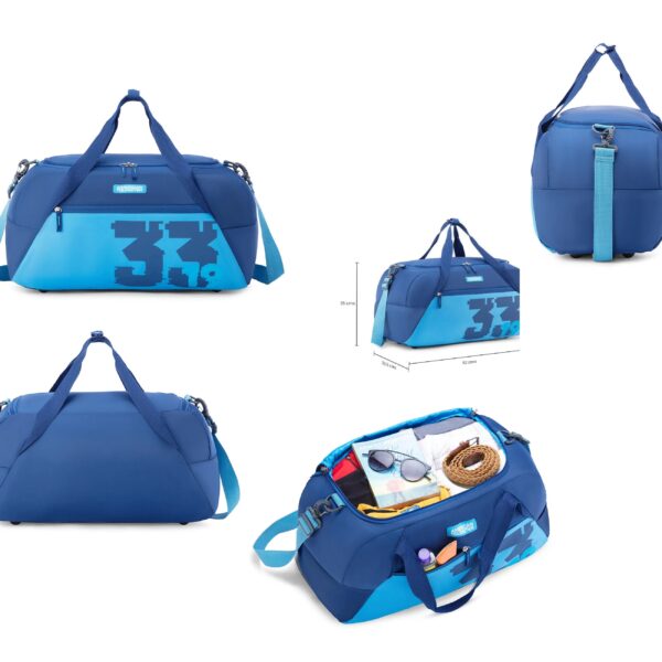 Blue Polyester 36.5L Travel Bag