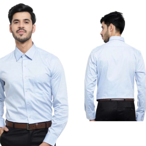 U.S. Polo Assn. Formal Satin Cotton Shirt – Light Blue