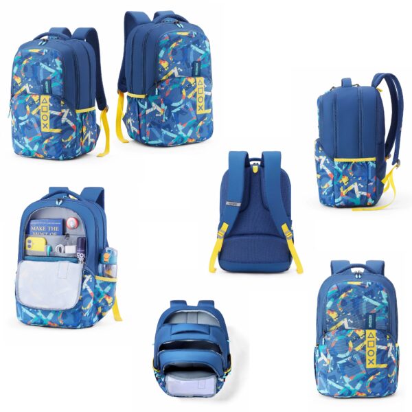 Navy Polyester 35L Travel Backpack
