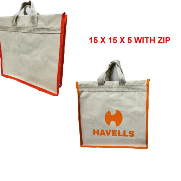 Premium Canvas Zip Shopping Bag