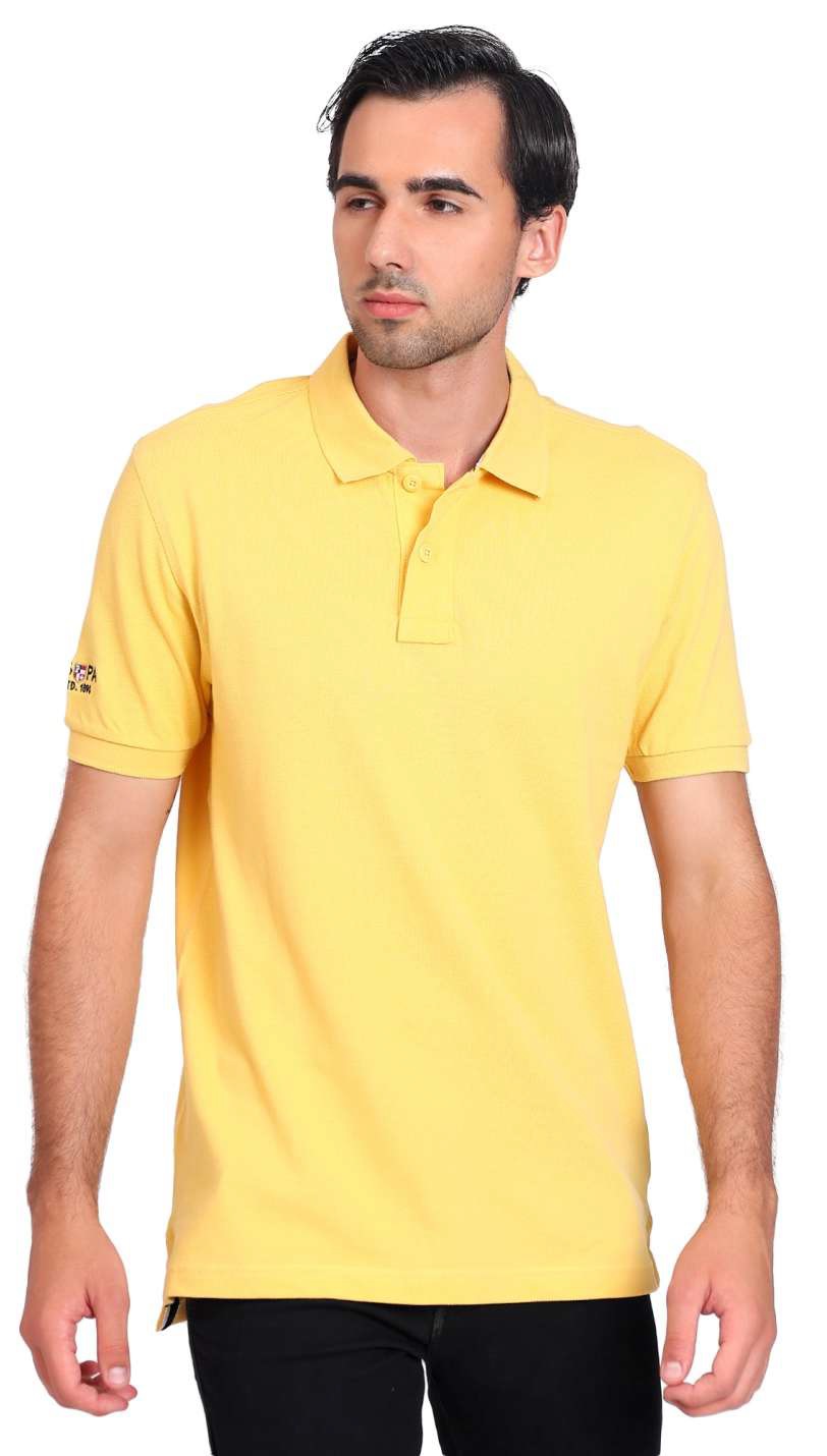 U.S. Polo Cotton Polo T-Shirt – Yellow