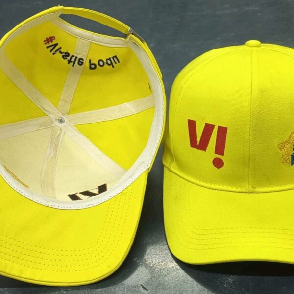 Custom Yellow Promotional Baseball Cap – Embroidered Logo Cap